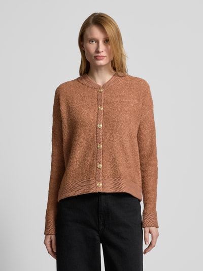 Christian Berg Woman Cardigan mit Knopfleiste Taupe 4