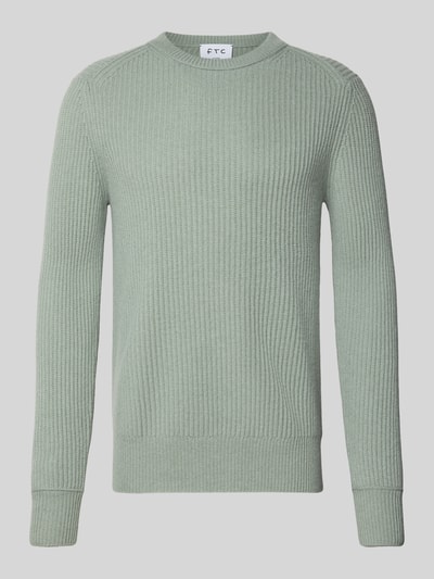 FTC-Cashmere Kaschmirpullover mit Strukturmuster Mint 2