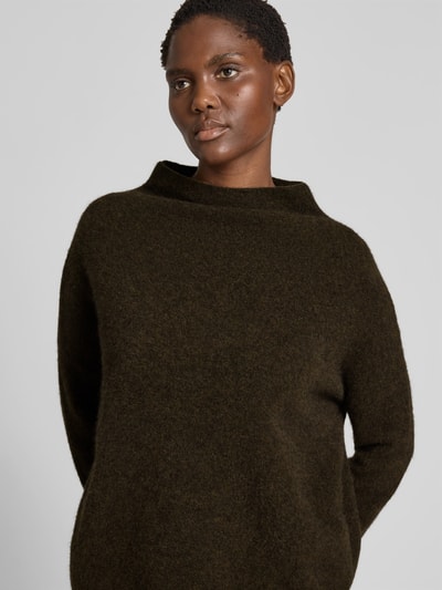 Filippa K Pullover mit Stehkragen Khaki 3