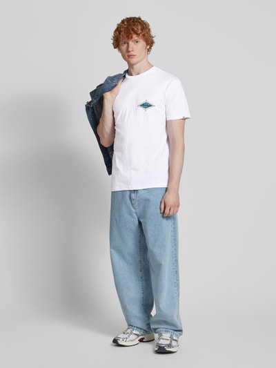 Quiksilver T-shirt met labelprint Wit - 1