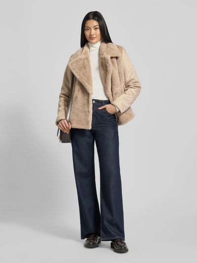 comma Kurtka ze sztucznego futra Piaskowy 1