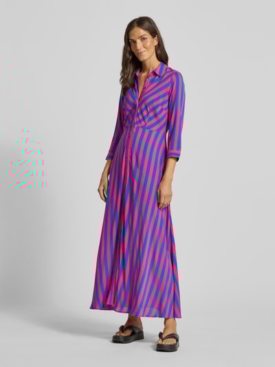 YAS Maxi-jurk met knoopsluiting, model 'SAVANNA' Fuchsia - 1