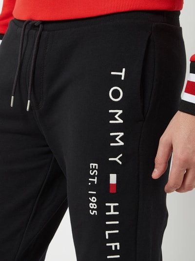 Tommy Hilfiger Spodnie dresowe z wyhaftowanym logo Czarny 3