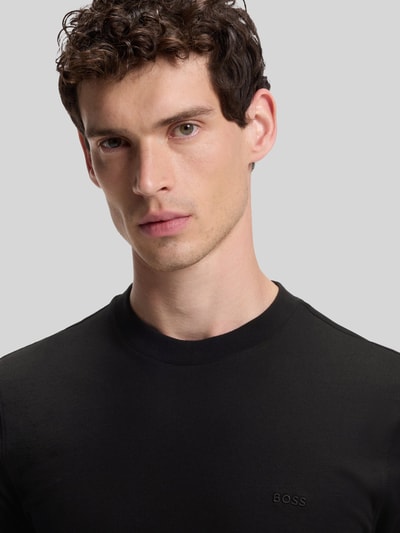 BOSS Regular Fit T-Shirt aus reiner Baumwolle Modell 'Thompson 01' Black 3