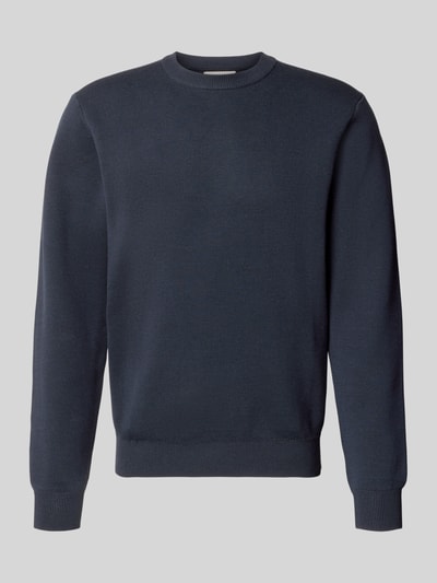 Casual Friday Gebreide pullover met ronde hals, model 'THEO' Donkerblauw - 2
