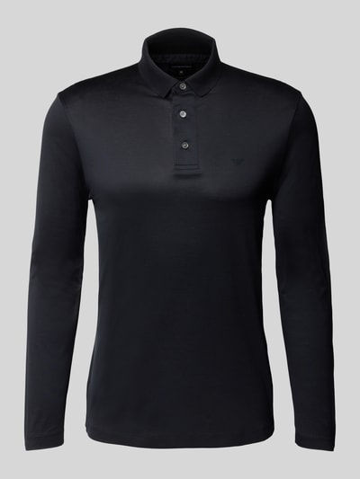 Emporio Armani Slim Fit Poloshirt mit Knopfleiste Marine 2