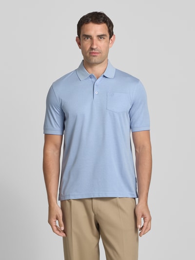 bugatti Poloshirt mit Brusttasche Hellblau 4
