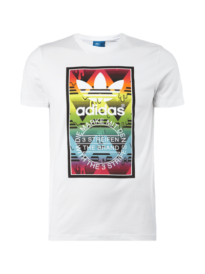 adidas Originals T-Shirt mit großem Logo-Print Weiss 1
