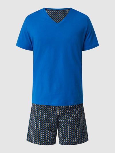 HOM Pyjama van katoen, model 'Cavalaire' Koningsblauw - 2