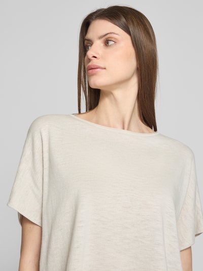 Marc O'Polo Oversized Strickshirt aus Baumwoll-Leinen-Mix Sand 3