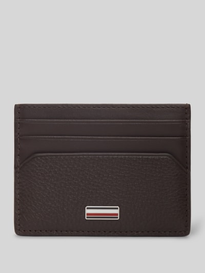 Tommy Hilfiger Kartenetui aus echtem Leder Dunkelbraun 1