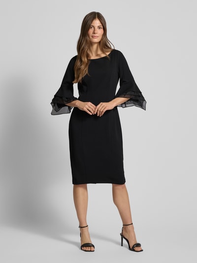 Adrianna Papell Knielanges Cocktailkleid mit Rundhalsausschnitt Black 1