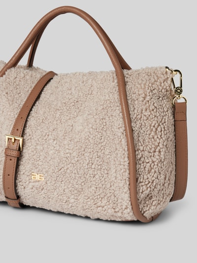 Abro Shopper mit Logo-Applikation Modell 'WILLOW' Taupe 3