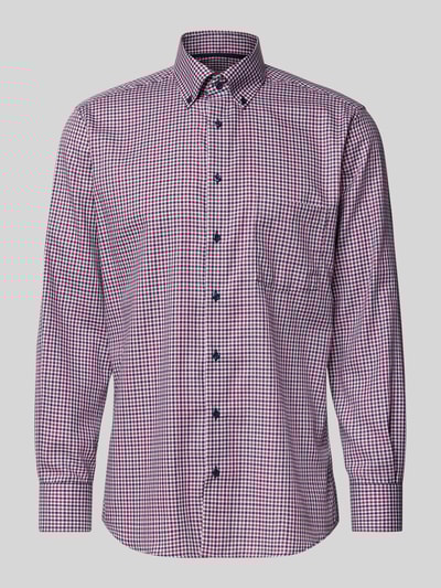 ETERNA Modern fit zakelijk overhemd met button-downkraag Rood - 2