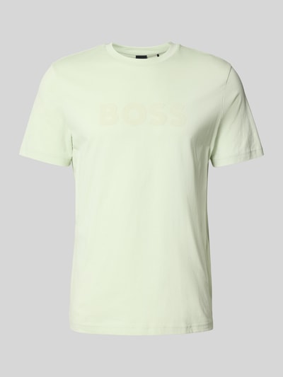 Productfoto, Regular Fit T-shirt uit puur katoen model 'TE_LOGO' van BOSS Orange, look: effen, logoprint, ronde hals, korte mouw