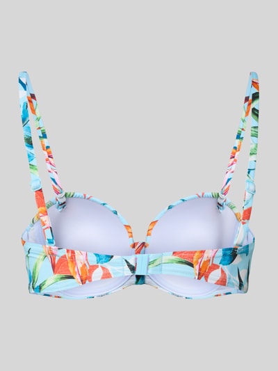 Venice Beach Bandeau-bikinitop met sierplooien, model 'Caru' Lichtblauw - 3