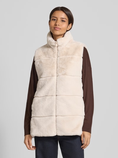 SAVE THE DUCK Gilet met imitatiebont, model 'NIVES' Beige - 4