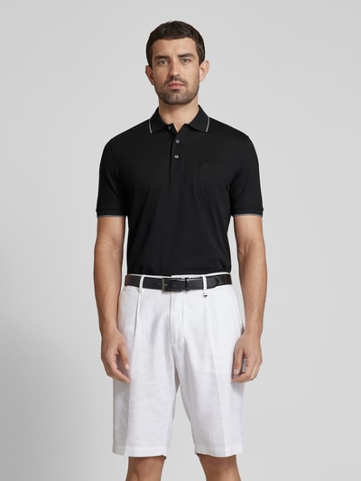 OLYMP Level Five Poloshirt met borstzak en labelstitching  - 4