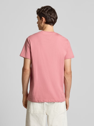 Tommy Jeans Slim Fit T-Shirt aus reiner Baumwolle Koralle 5