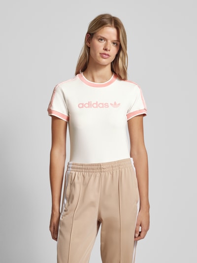 adidas Originals Slim Fit T-Shirt mit Rundhalsausschnitt Weiss 4