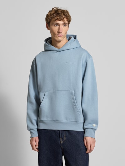 Champion Bluza z kapturem i kieszenią kangurką Jasnoniebieski 4