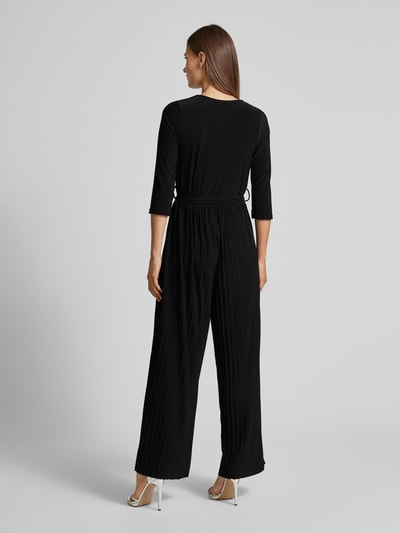 ZABAIONE Jumpsuit mit Bindegürtel Modell 'Romper' Black 5