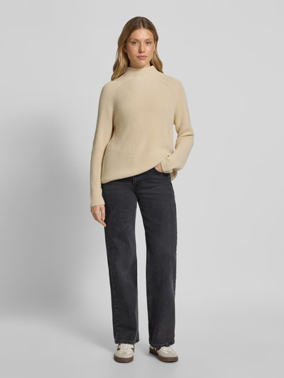 Marc O'Polo Regular Fit Strickpullover aus reiner Baumwolle Sand 1