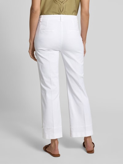 SEDUCTIVE Flared cut broek met persplooien, model 'MINESSE' Wit - 5