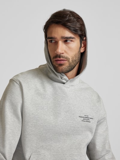 Jack & Jones Premium Hoodie met labelprint, model 'BLACHAD' Middengrijs - 3