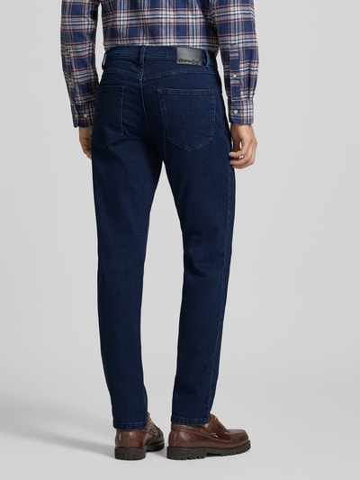 Christian Berg Men Jeans van soft denim met 9% kasjmieraandeel Donkerblauw - 5