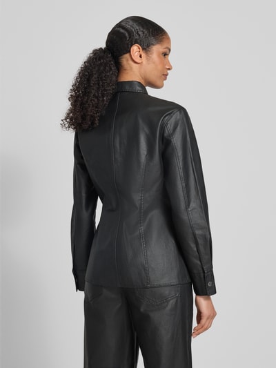 Jake*s Casual Hemdbluse mit Knopfleiste Black 5