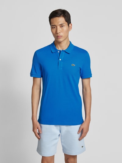 Lacoste Koszulka polo o kroju slim fit z naszywką z logo model ‘PIQUE’ Królewski niebieski 4