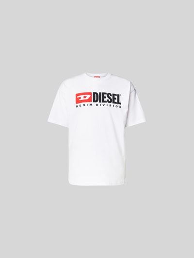 Diesel T-Shirt mit Label-Stitching Weiss 2