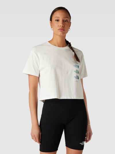 The North Face Cropped T-Shirt mit Label-Print Weiss 4