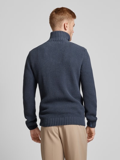 RAGMAN Gebreide pullover met ribboorden Marineblauw - 5