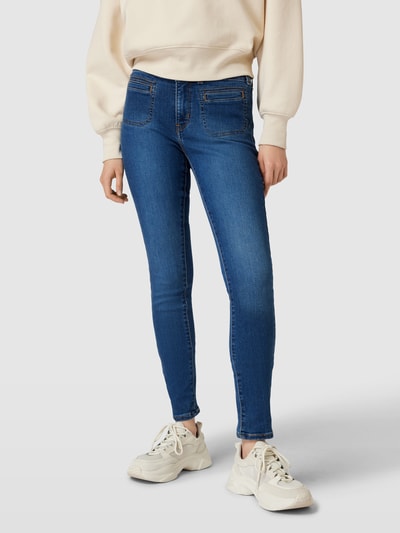 Levi's® 300 Skinny fit jeans met contrastnaden Donkerblauw - 4