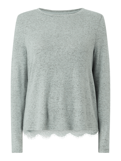 Only Pullover met kantinzetten, model 'Mayea' Mintgroen - 1