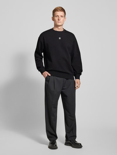 HUGO Sweatshirt mit Label-Badge Modell 'Dettil' Black 1