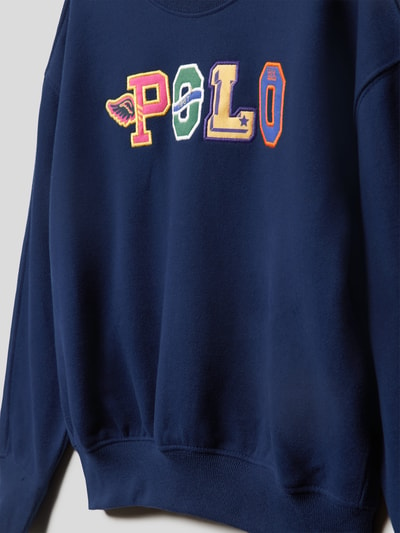 Polo Ralph Lauren Kids Sweatshirt met labelstitching Marineblauw - 2