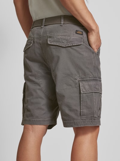 Superdry Regular Fit Cargoshorts mit Gürtel Mittelgrau 3