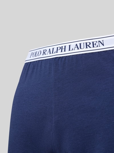 Polo Ralph Lauren Straight Leg Pyjama-Hose mit elastischem Label-Bund Dunkelblau 2