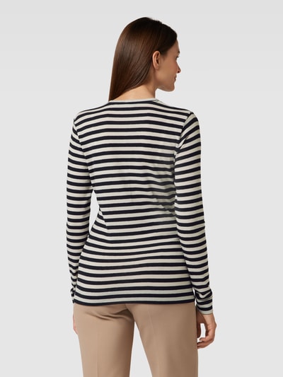 Windsor Longsleeve mit Streifenmuster Marine 5