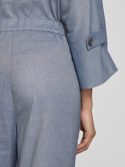 MORE Spodnie w kant z mieszanki wiskozy Jeansowy niebieski 3