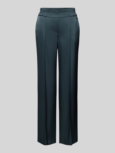 Marc Cain Straight leg stoffen broek met vaste persplooien Donkergroen - 2