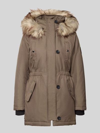 ONLY Shaped Fit Parka mit Label Patch Modell 'IRIS' Oliv 2