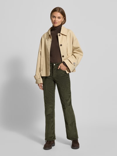 Gant Flared fit corduroy broek in 5-pocketmodel, model 'Cordur' Donkergroen - 1