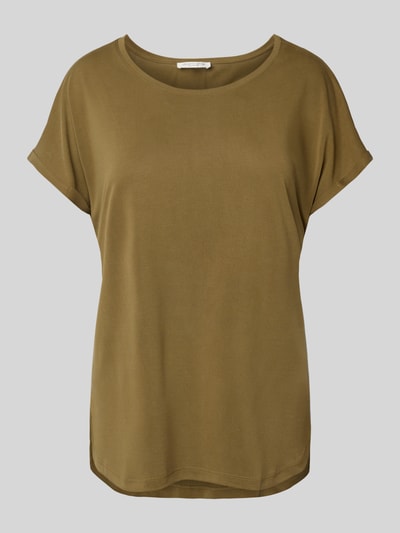Christian Berg Woman T-shirt z mieszanki modalu z okrągłym dekoltem Khaki 2