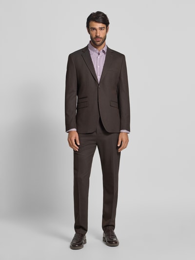 SEIDENSTICKER Slim Fit Business-Hemd mit Knopfleiste Bordeaux 1