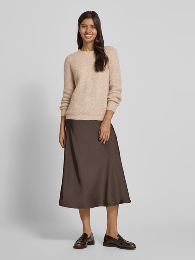 Fynch-Hatton Sweter z dzianiny z prążkowanymi wykończeniami Beżowy 1