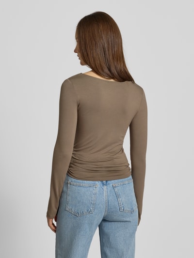 Gina Tricot Longsleeve mit Rundhalsausschnitt Taupe 5